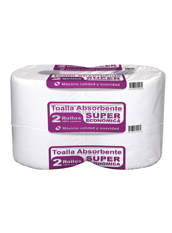  TOALLA PAPEL 2 ROLL. 100MT D/H 600GR SUPER ECONOM 