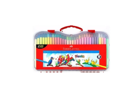  PLUMON ESCOLAR 60 COL. FIESTA ESTUCHE RIGIDO FABER 