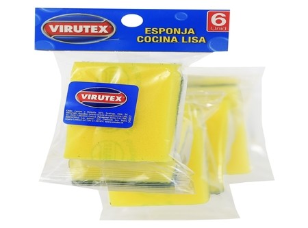  ESPONJA LISA X 6 UN VIRUTEX 