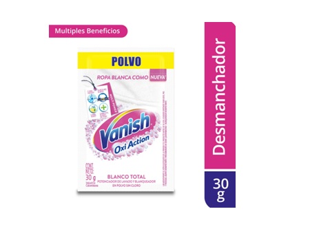  DETERGENTE POLVO 30 GR. DP 12 UN VANISH R/BLANCA 