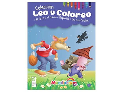  LIBRO LEO Y COLOREO  LOS 3 CERDITOS MUNDICRO 