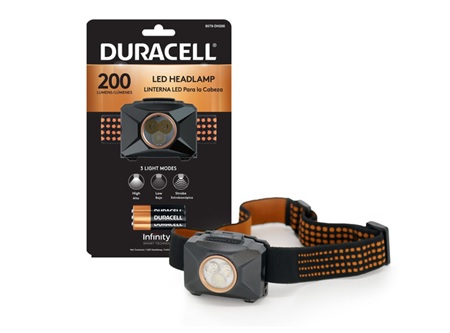  LINTERNA DURACELL MANOS LIBRES 200 LUMEN +3 AAA 