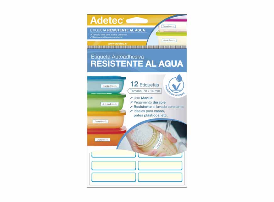  ETIQUETA ADH MANUAL LAVABLE 70X15 12 UN ADETEC 