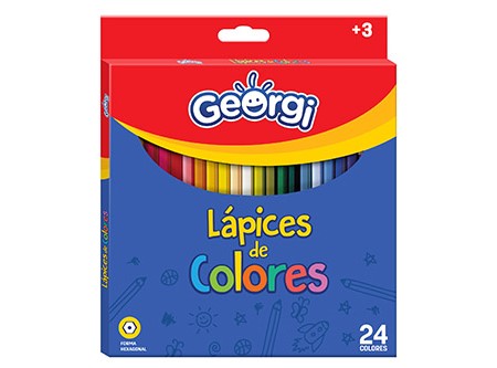  LAPIZ COLOR 24UN. LARGO HEXA GEORGI 