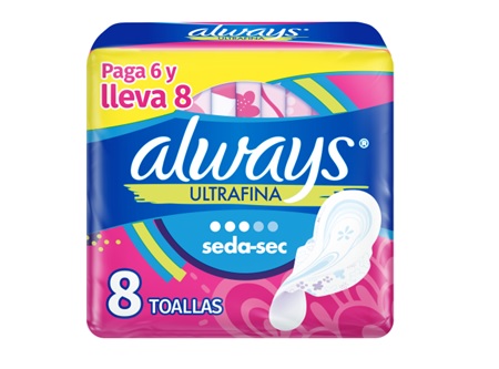  TOALLA HIG. ALWAYS ULTRA SECA FINA  DIA X 8 UN 