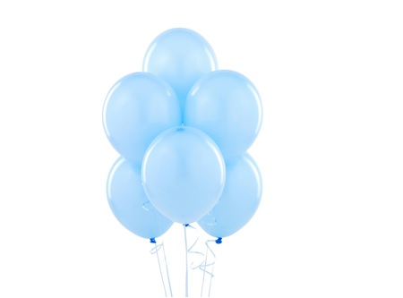  GLOBOS N. 12 LISO X 50 UN CELESTE BALLOONS 