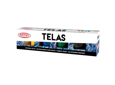  PINTURA TELA ESTUCHE X 6 COL. 15 ML. ARTEL 