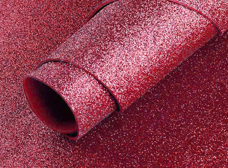  GOMA EVA 40X60 X 10 PLIEGOS ROJO C/GLITTER HAND 