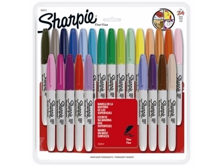  MARCADOR DE CD MULTIUSO SHARPIE SET DE 24 COLORES 