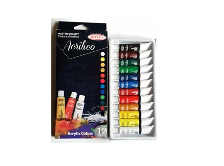  PINTURA ACRILICA  12 CC ESTUCHE X 12 COL. ARTEL 