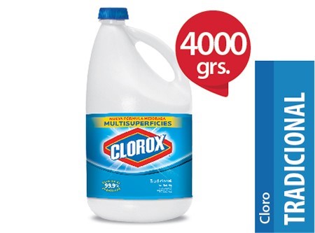  CLORO 4 LT. CLOROX CORRIENTE. 