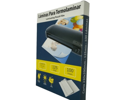  LAMINA TERMOL. CARTA 5 229X292MM 125MC 100UN BARRI 