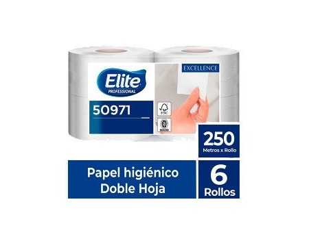  PAPEL HIG. 6 ROLLOS 250 MT H/D ELITE EXCELLENCE 