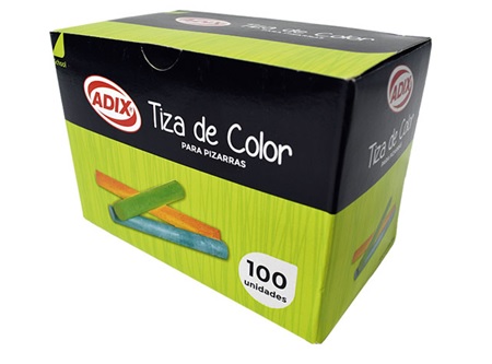  TIZA COLOR  100 UN ADIX 