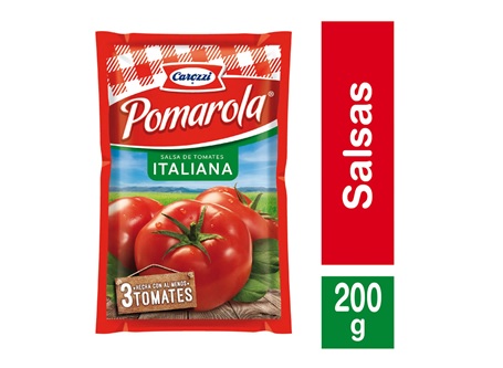  SALSA TOMATE ITALIANA 200 GRS POMAROLA SACHET 