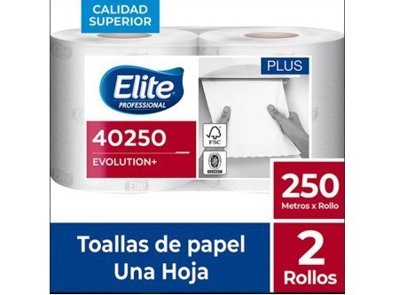  TOALLA PAPEL 2 ROLL.250 MT.AUTOCORTE EVOL.ELITE PL 