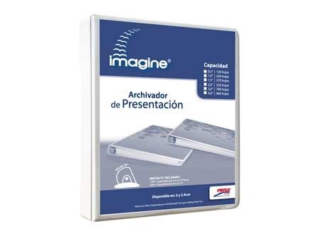  ARCHIVADOR CARTA C/PRES.3 AROS 2.0 BLANCO IMAGIN** 