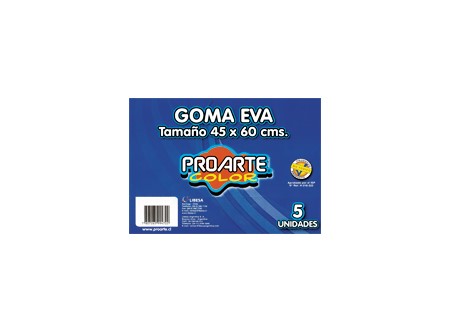  GOMA EVA 45X60 X  5 UN 2MM PROARTE BLANCO 