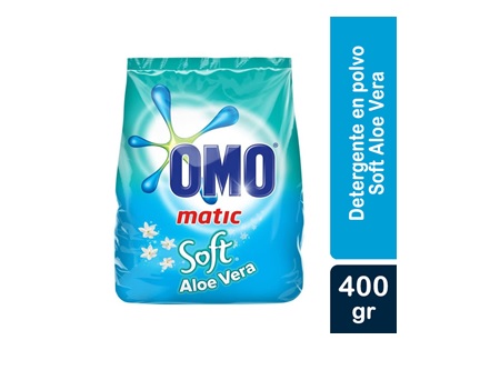  DETERGENTE POLVO 400 GR OMO MATIC ALOE VERA 