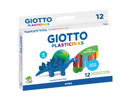  PLASTICINA 12 COLORES GIOTTO (NATURAL) 